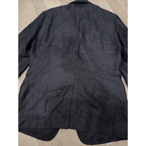 J Crew Mens Navy Blue Cotton Irish Linen Chino Blazer Jacket Sz 42R Sport Coat - Picture 9 of 9